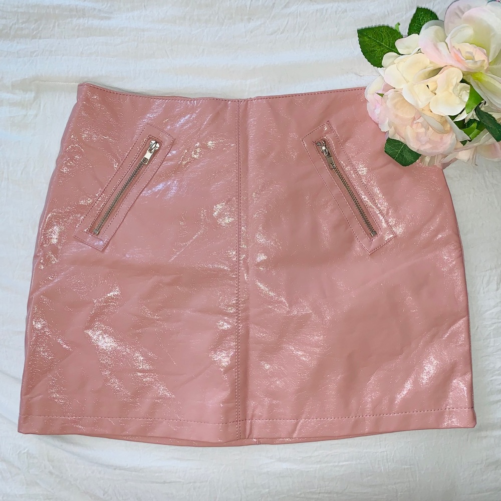 Pleather Pink Mini Skirt💕